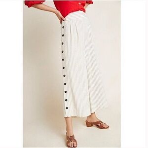 Anthropologie - Wide Leg Striped Pants